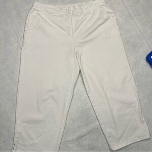 Karen Scott White Casual Capri Pants Trousers Vacation